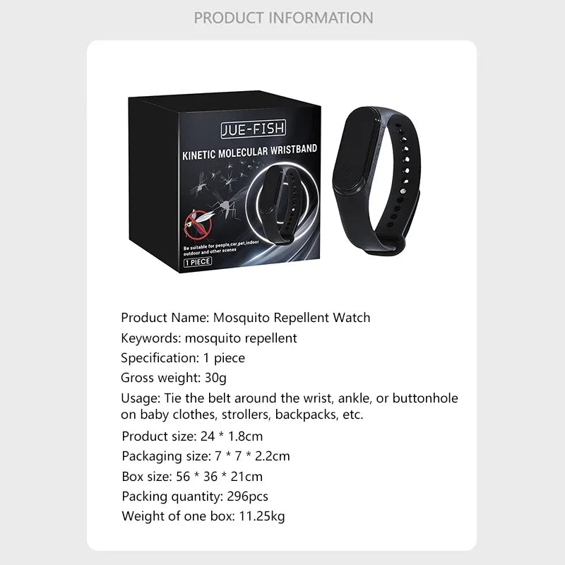 Mosquito Repellent Unisex Wearable Wristband Physical & Ultrasonic Non-Chemical For Home Outdoor Mosquito Repellent Watch New