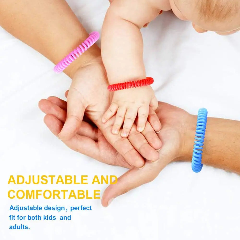DEET-Free Mosquito Repellent Bracelets – Waterproof Protection for Kids & Adults