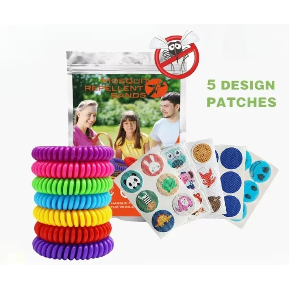 DEET-Free Mosquito Repellent Bracelets – Waterproof Protection for Kids & Adults