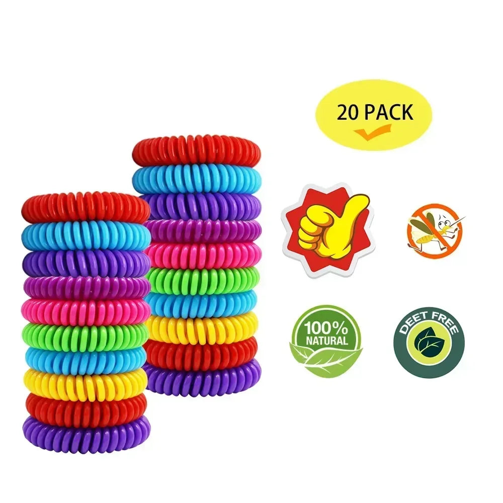 DEET-Free Mosquito Repellent Bracelets – Waterproof Protection for Kids & Adults