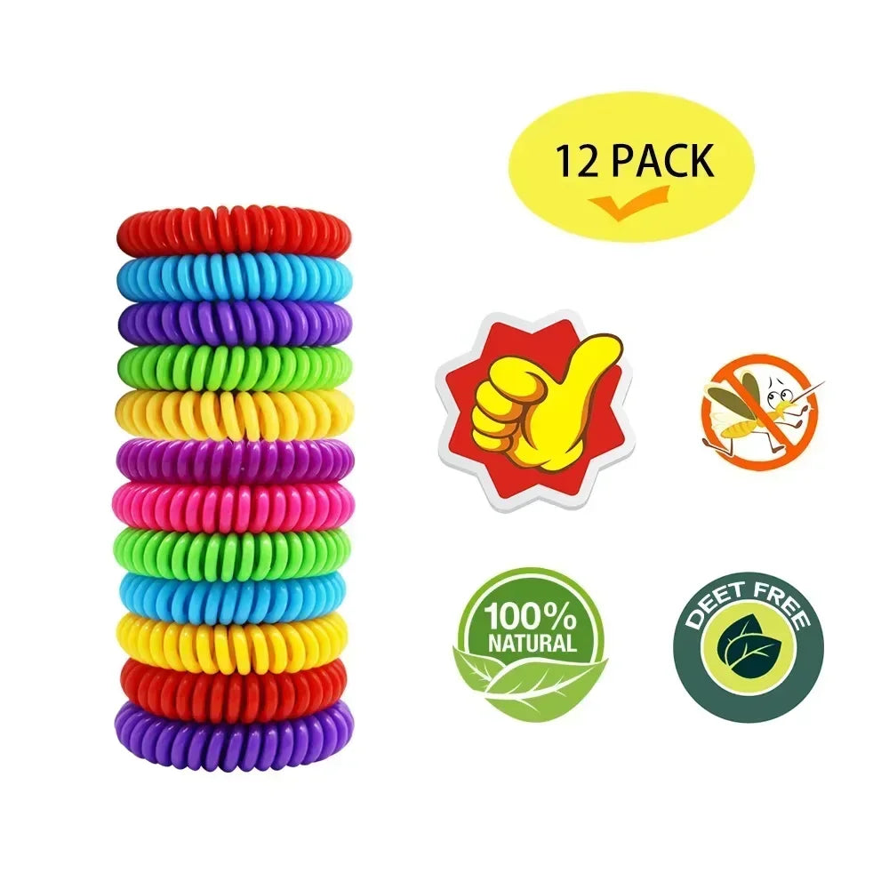 DEET-Free Mosquito Repellent Bracelets – Waterproof Protection for Kids & Adults