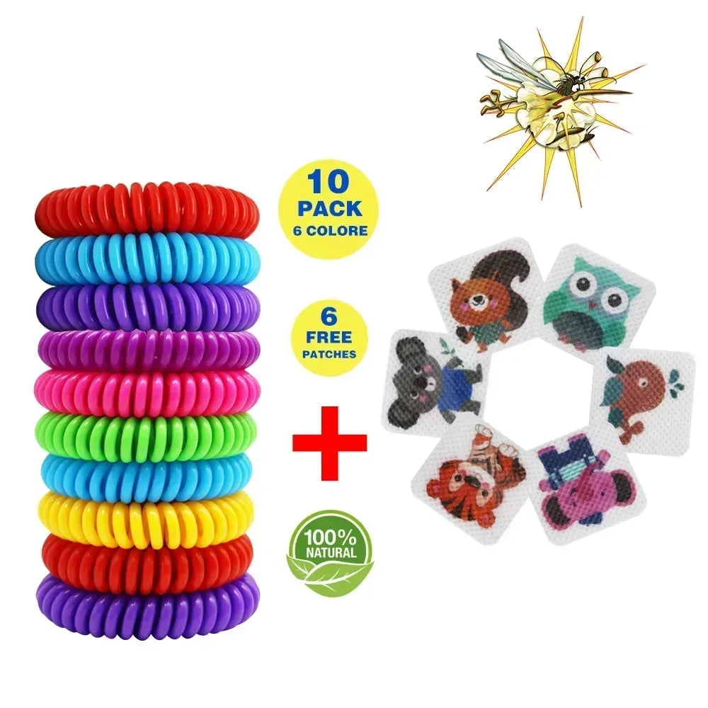 DEET-Free Mosquito Repellent Bracelets – Waterproof Protection for Kids & Adults