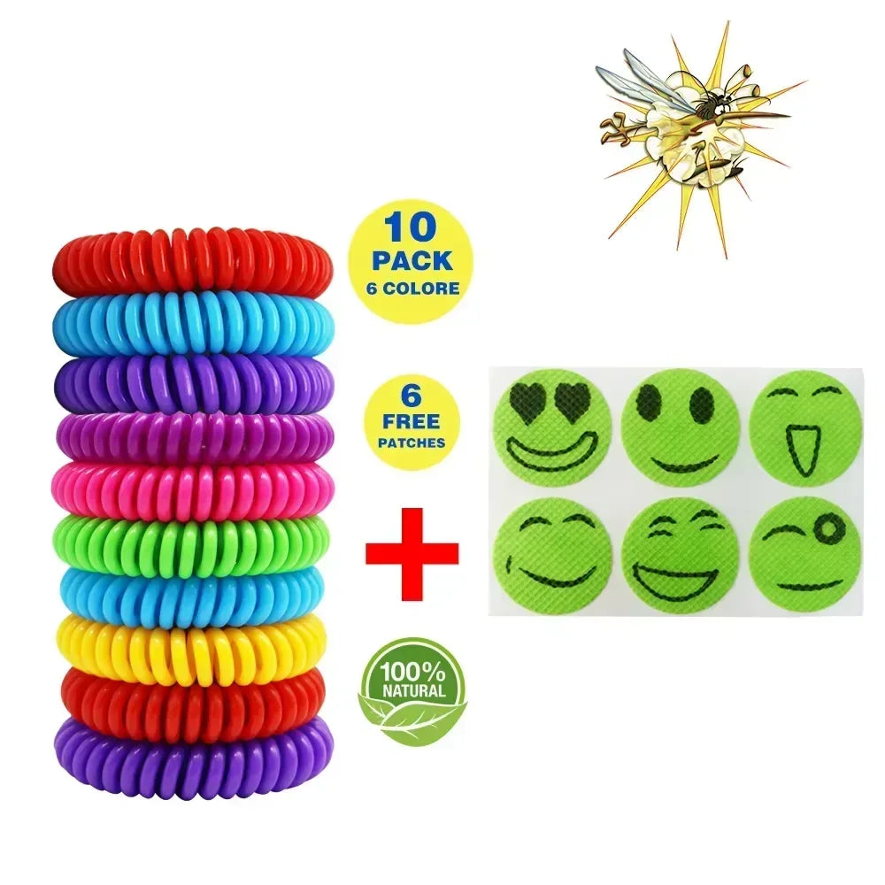 DEET-Free Mosquito Repellent Bracelets – Waterproof Protection for Kids & Adults