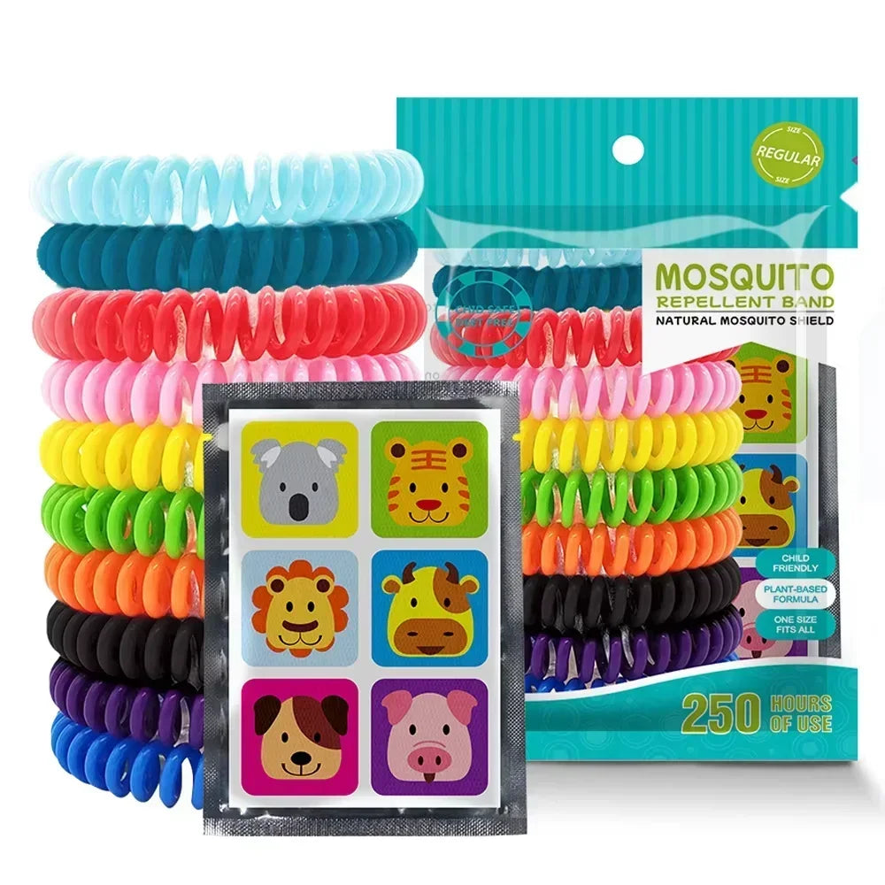 DEET-Free Mosquito Repellent Bracelets – Waterproof Protection for Kids & Adults